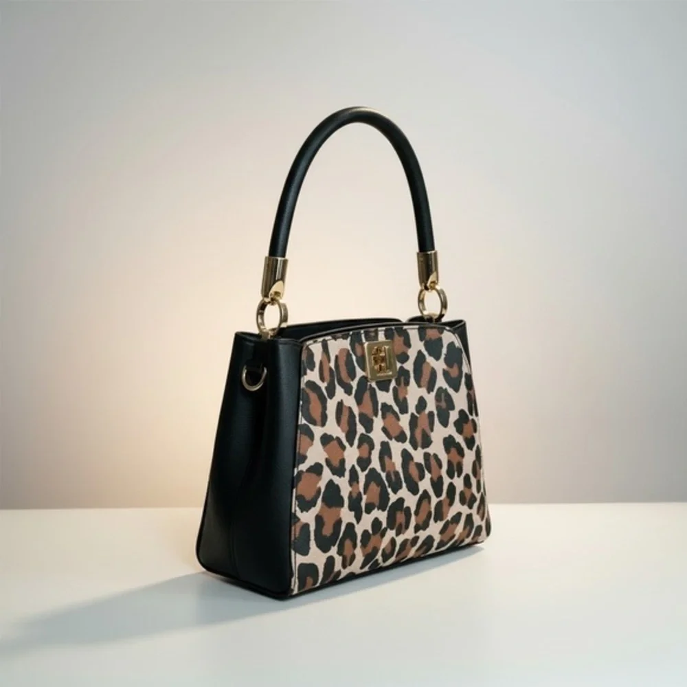 Kate Spade Leopard Print Satchel Crossbody Top Handle NWT